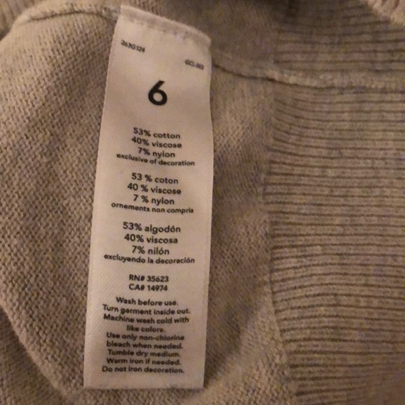 Carters Boys V Neck Sweater Cotton Bkend, Size 6 - Picture 4 of 5